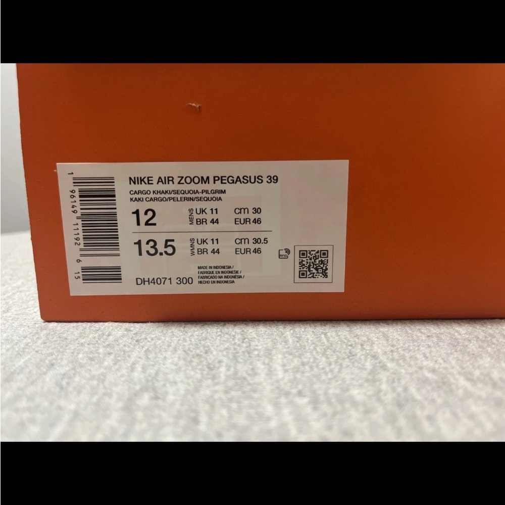 Nike Air Zoom Pegasus 39 Cargo Khaki Running Men's Shoe Size 12 DH4071-300​ - Picture 10 of 10